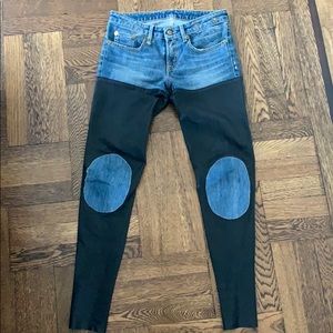 R13 leather jeans